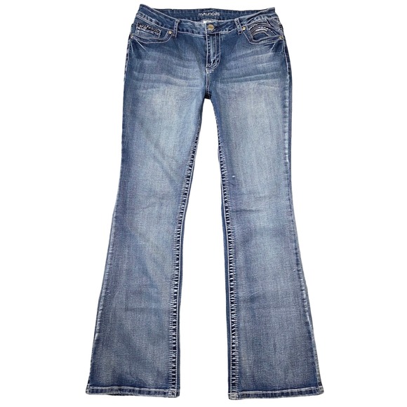 Maurices Jeans Womens 11/12  Embellished Bootcut Western Cowgirl Flare Preppy - Picture 1 of 7